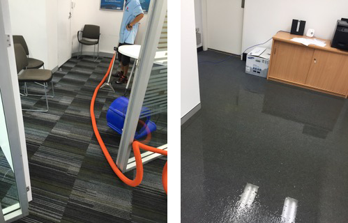 flooded commercial carpet repairs Sydney 2018