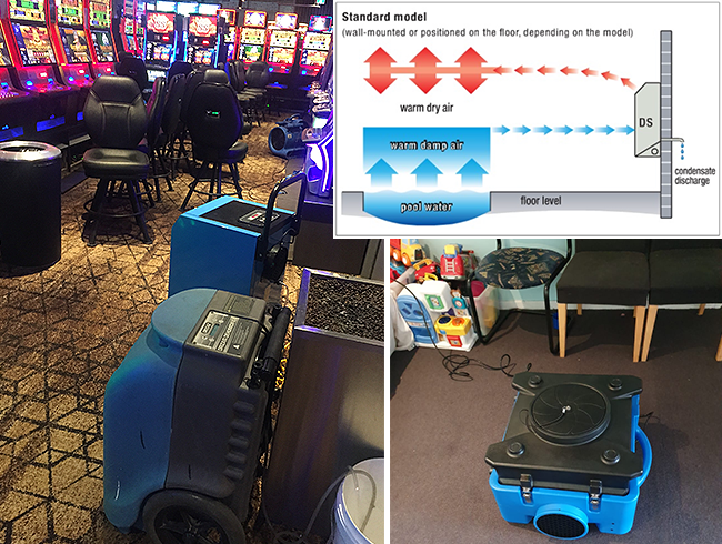 drying floors in RSL Sydney, dehumidifier